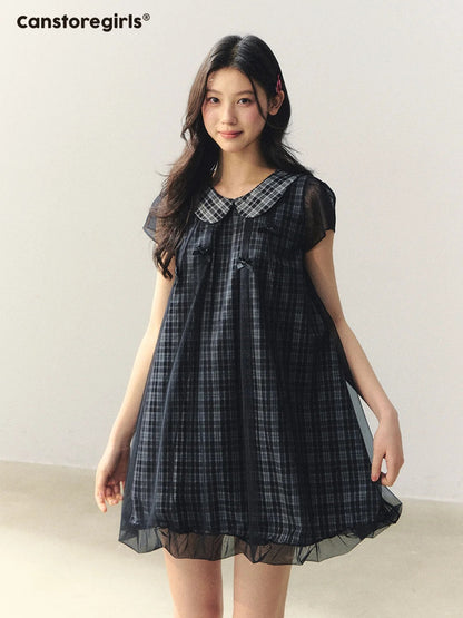 "Soft Check Reverie" Plaid Top, Skirt & Shorts Set LL2026014