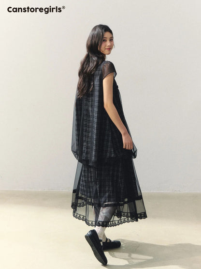 "Soft Check Reverie" Plaid Top, Skirt & Shorts Set LL2026014