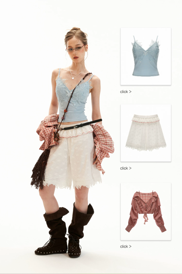 Lace Trim Padded Slim-Fit Cami Top