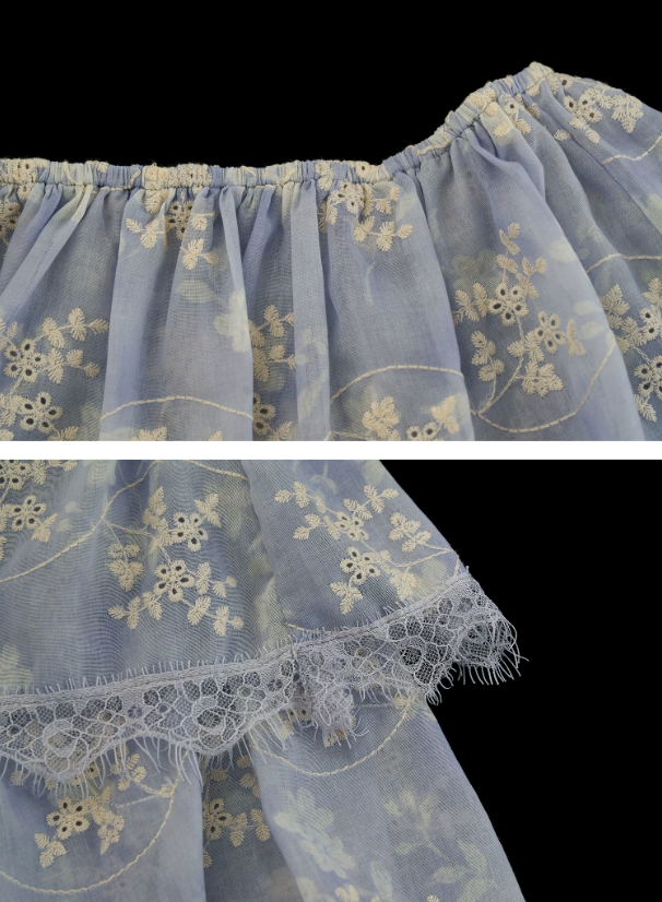 Lavender Floral Off-Shoulder Ruffle Crop Top
