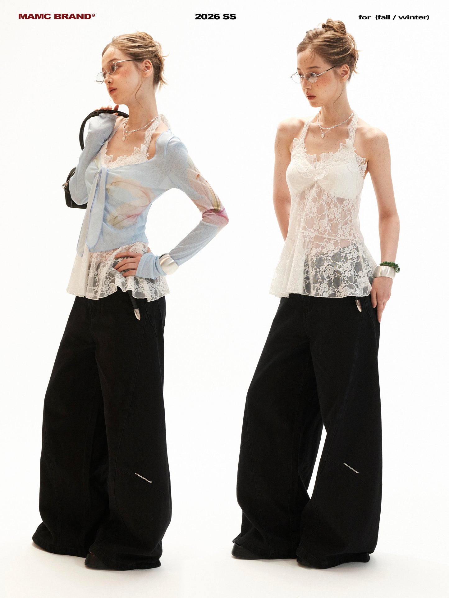 Lily Print Tie-Front Cardigan & Lace Halter Cami Set