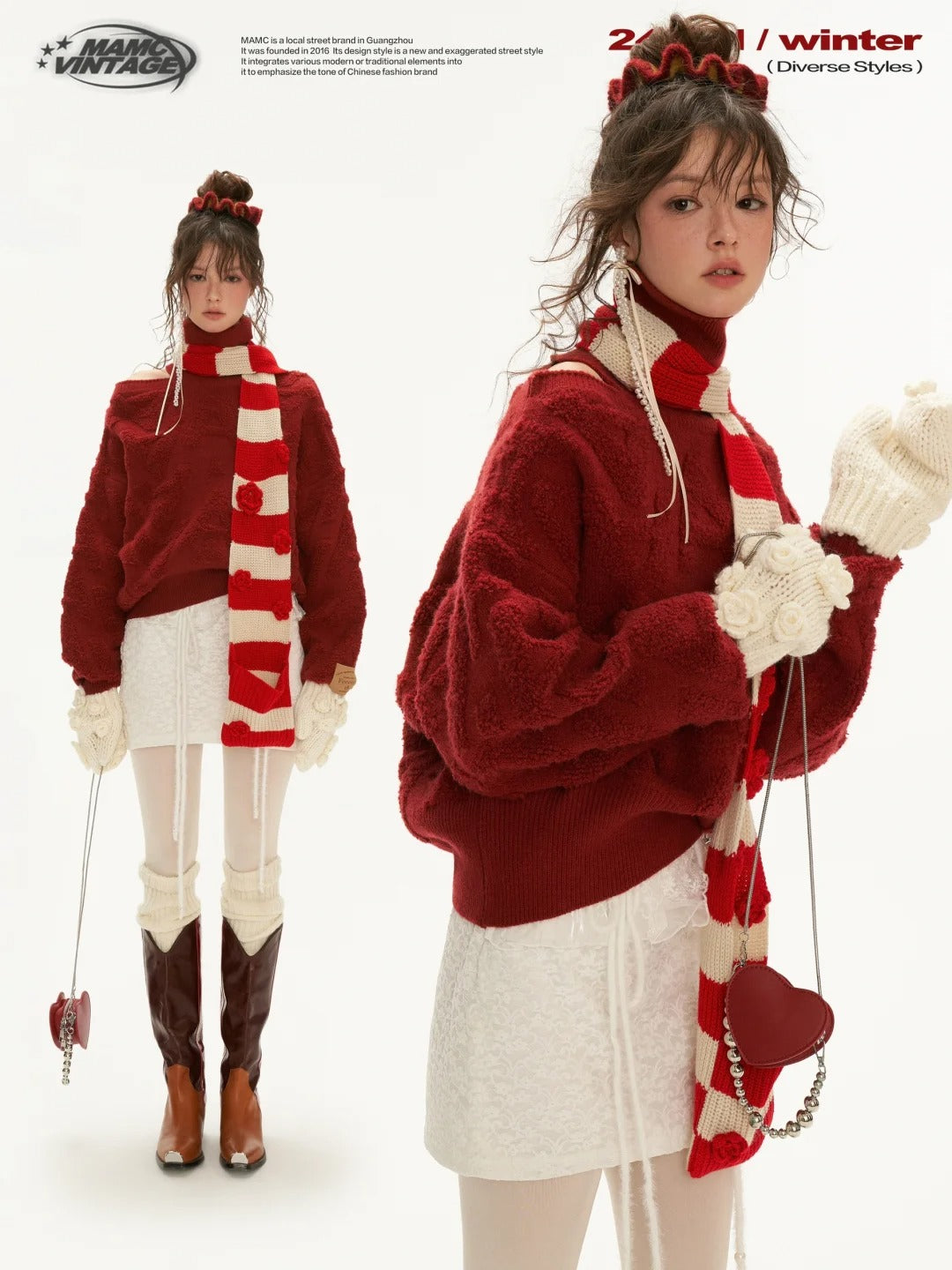 MAMC - Signal Red Monogram Sweater