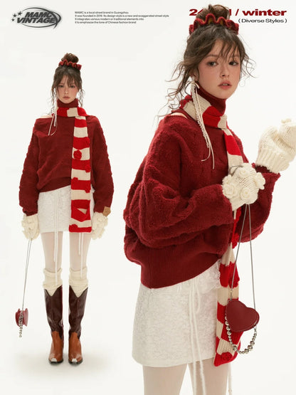 MAMC - Signal Red Monogram Sweater