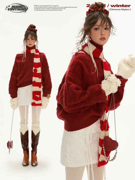 MAMC - Signal Red Monogram Sweater
