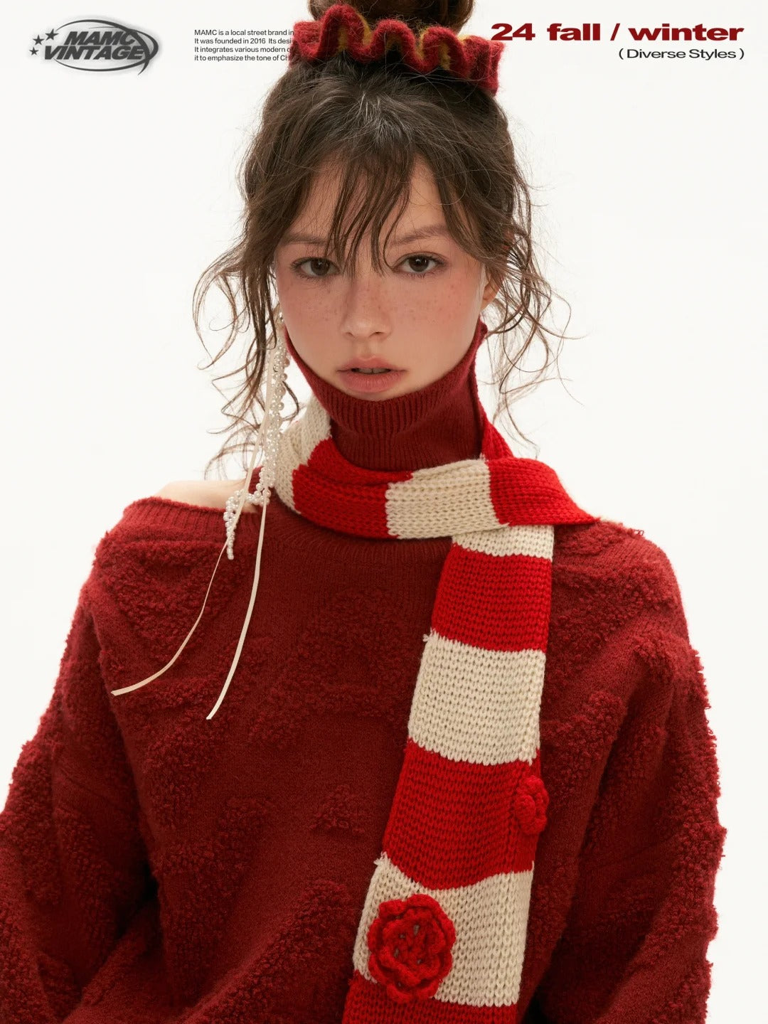MAMC - Signal Red Monogram Sweater
