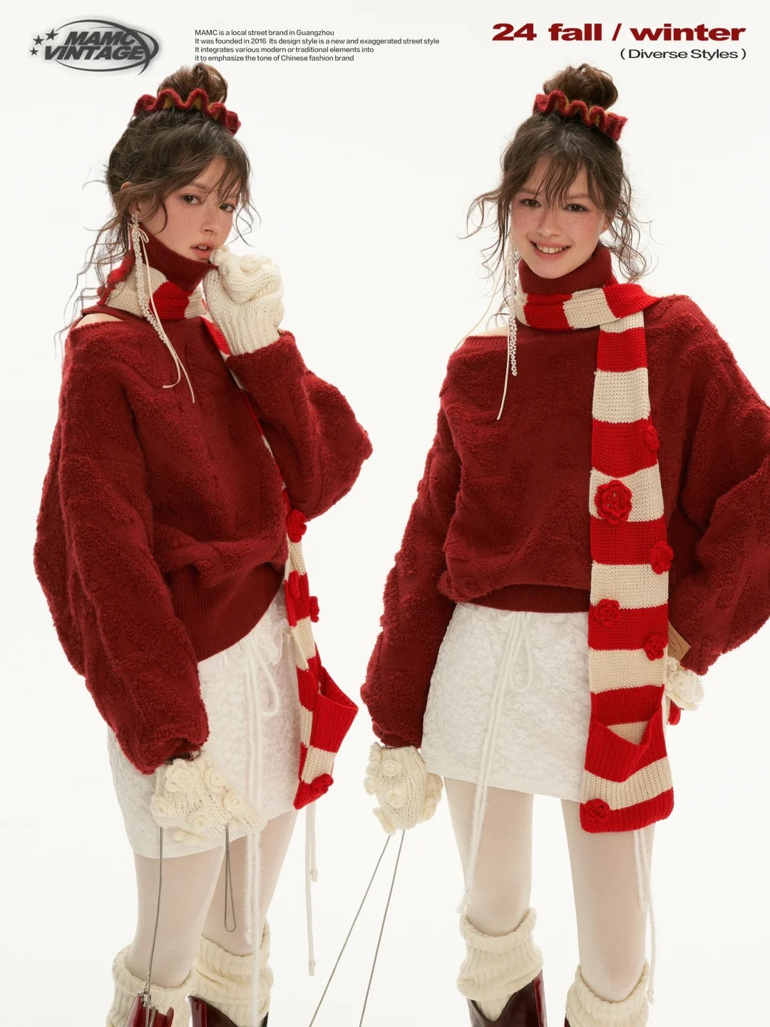 MAMC - Signal Red Monogram Sweater