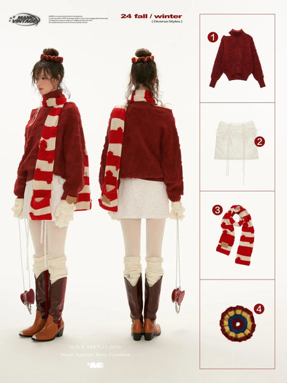 MAMC - Signal Red Monogram Sweater