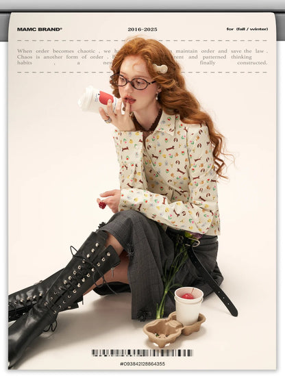 MAMC - Full Dog Print Long-Sleeve Shirt WE806