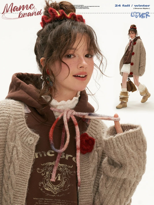 MAMC - Striped Knit Hoodie – Preppy Lazy Fit