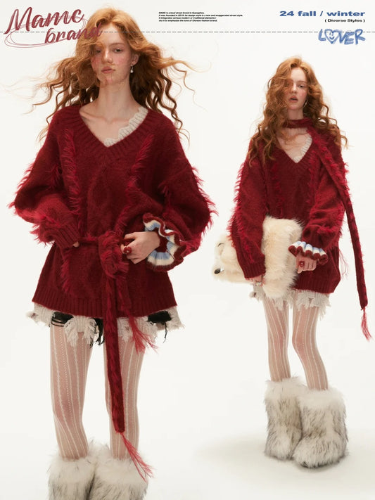 MAMC - Ancora Red Knitted Sweater