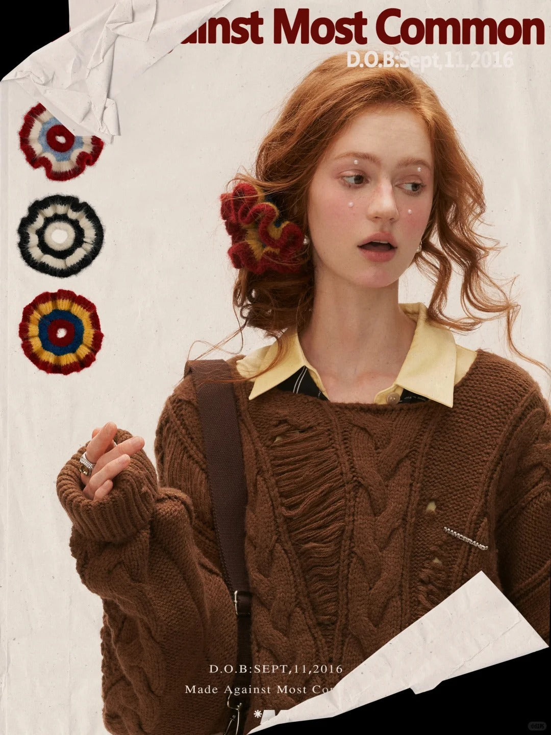 MAMC - Color-Block Braided Hair Tie