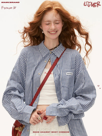 MAMC - Retro Blue Plaid Overshirt
