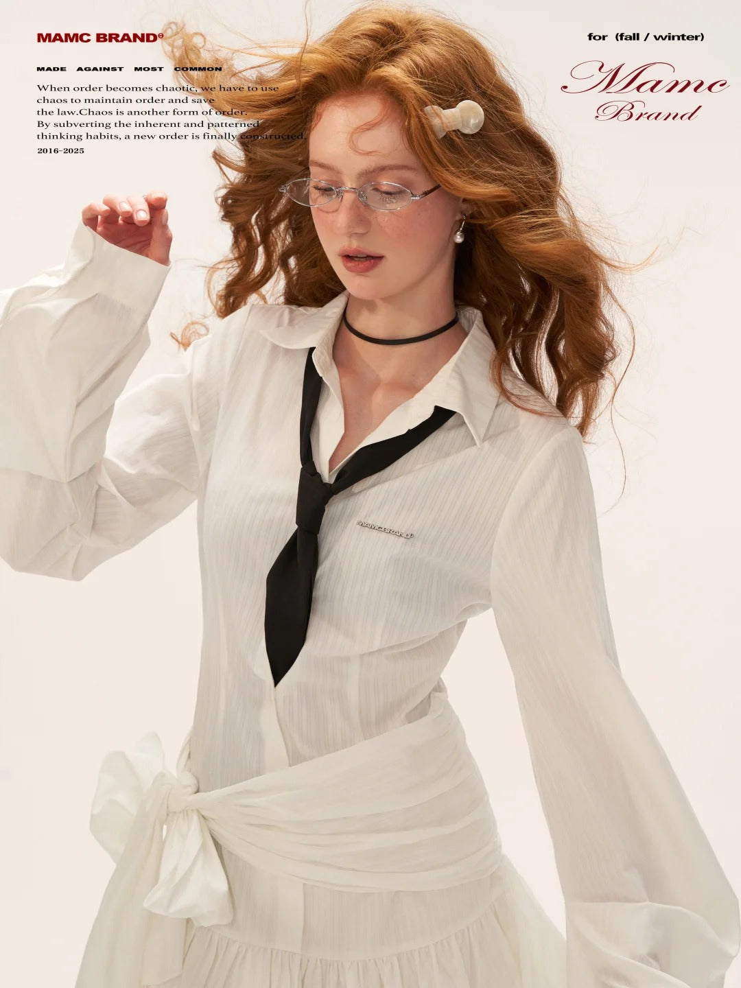 The Designer-Tie White Shirt Dress WE853