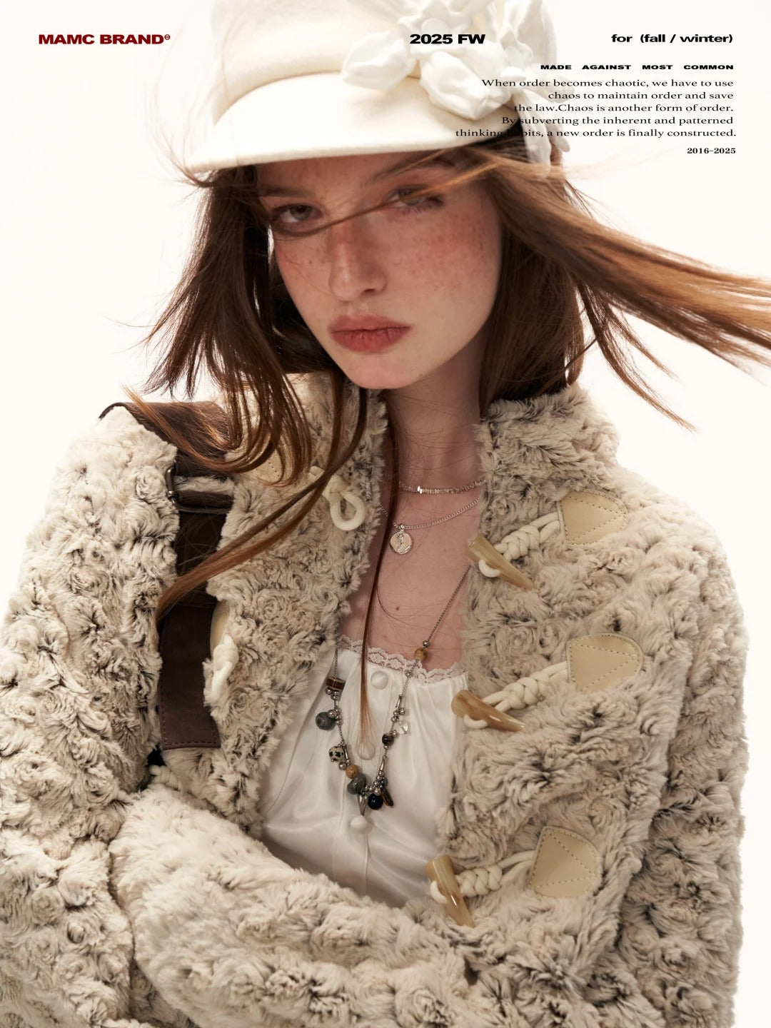 MAMC - Petal-Detail Almond Short Tweed-Style Jacket WE885