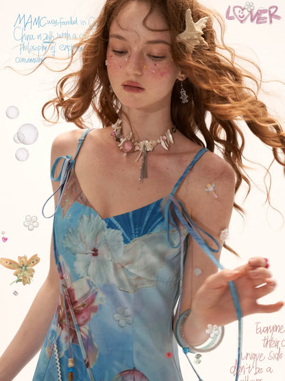 "Ocean Bloom Mood" Layered Dress WE911