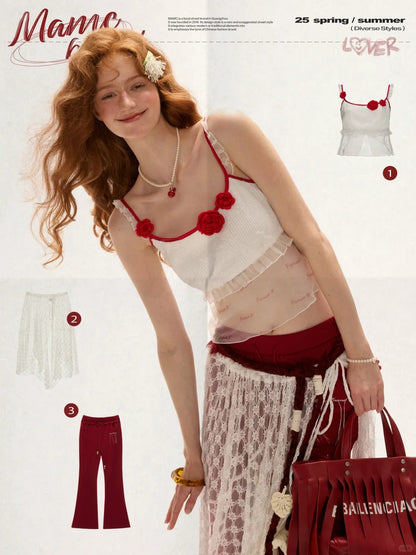 MAMC - "Forever 18" Layered Crochet-Lace Cami