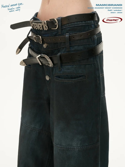 MAMC - Three-Waist American Retro Jeans (not include belt)