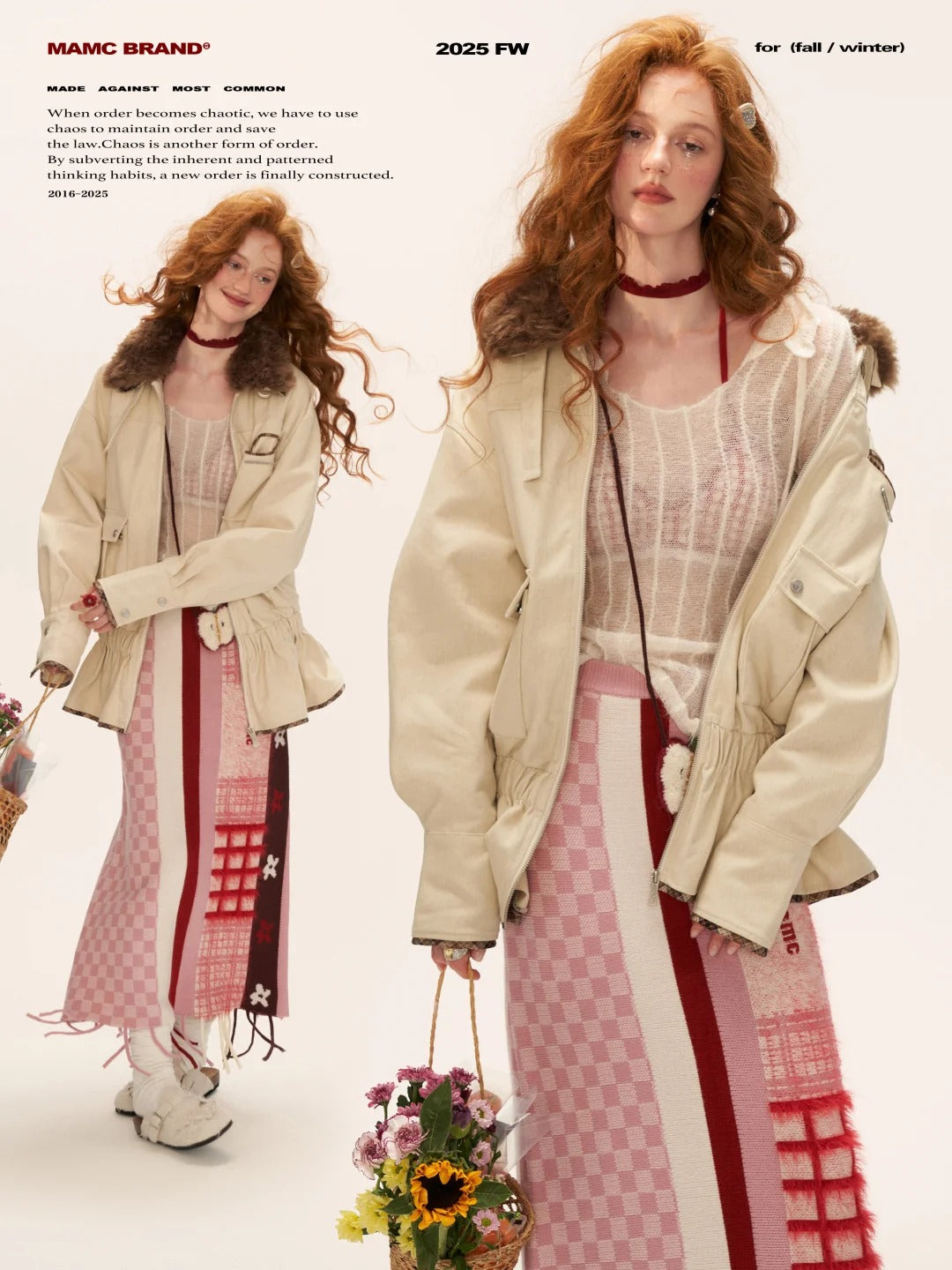 MAMC - Off-White Detachable Fur Collar Utility Jacket WE855