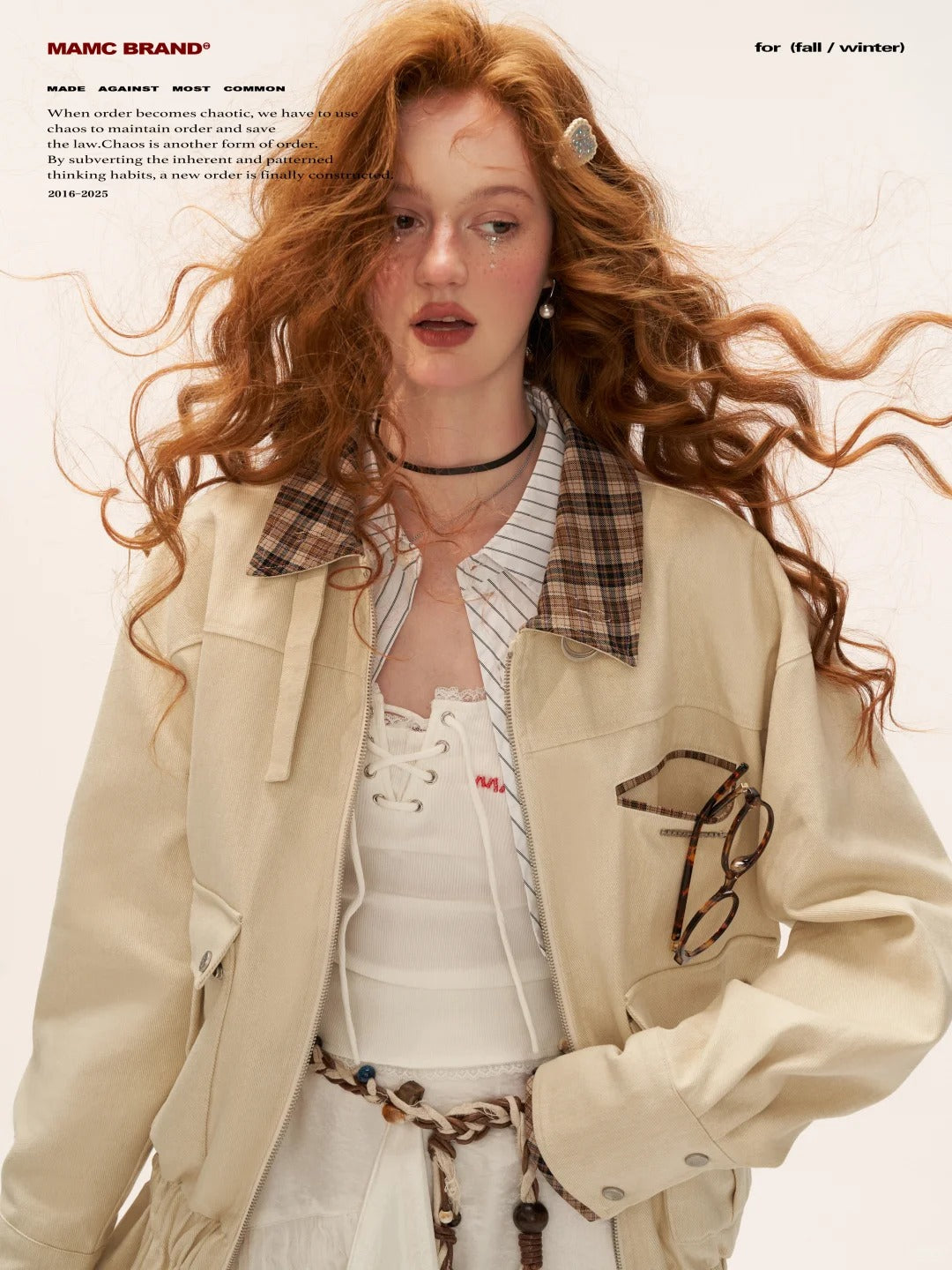 MAMC - Off-White Detachable Fur Collar Utility Jacket WE855