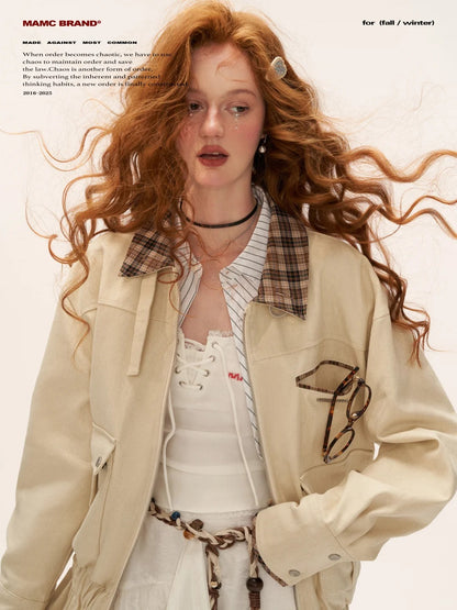 MAMC - Off-White Detachable Fur Collar Utility Jacket WE855