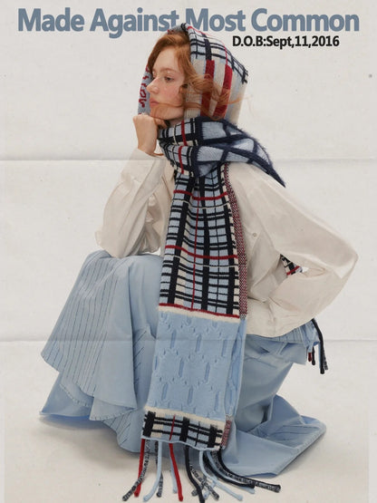 MAMC - Tassel Check Scarf