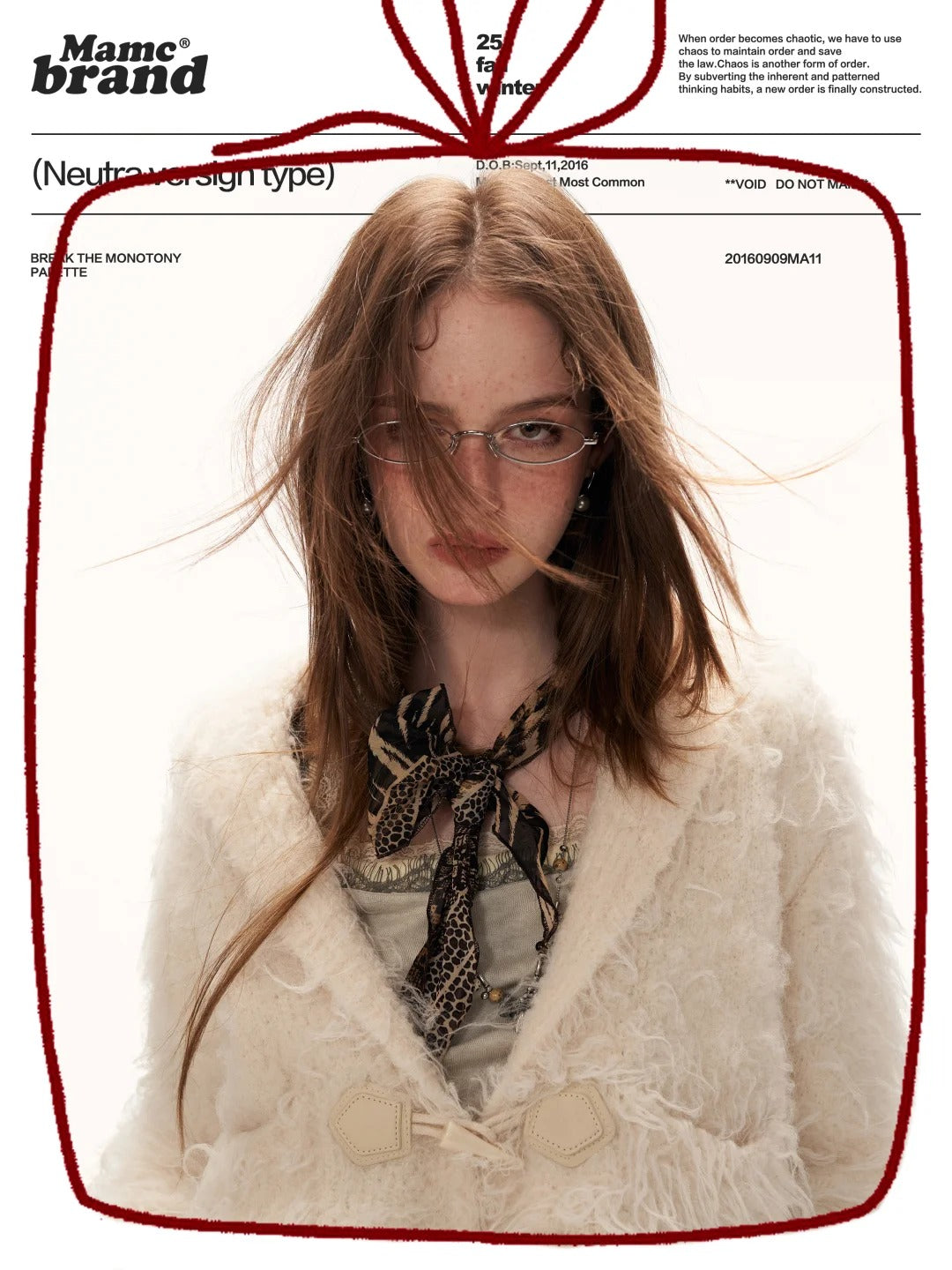 MAMC - Oversized White Loop-Knit Collared Cardigan WE902