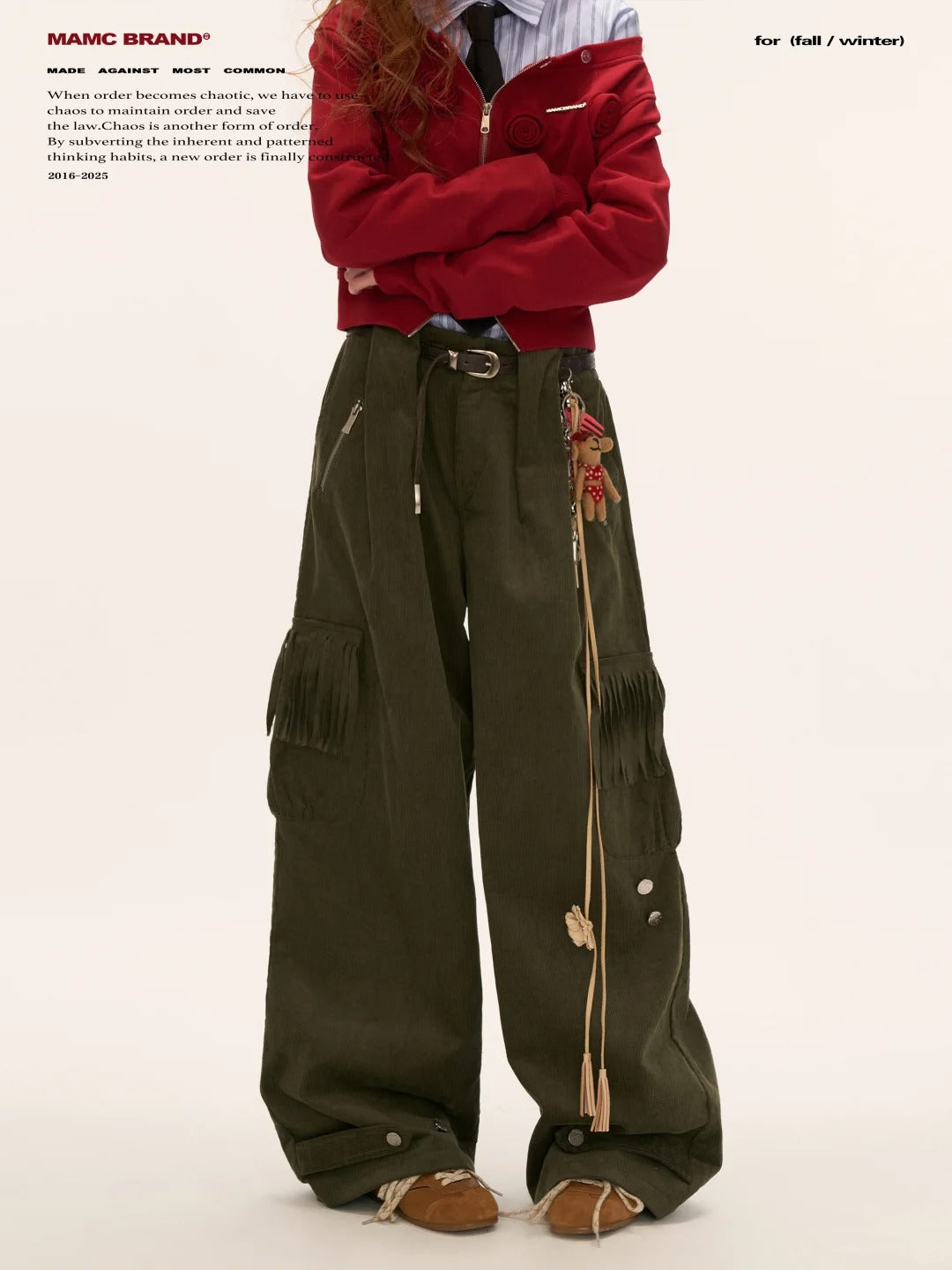 MAMC - Fringe Corduroy Cargo Pants (Army Green)