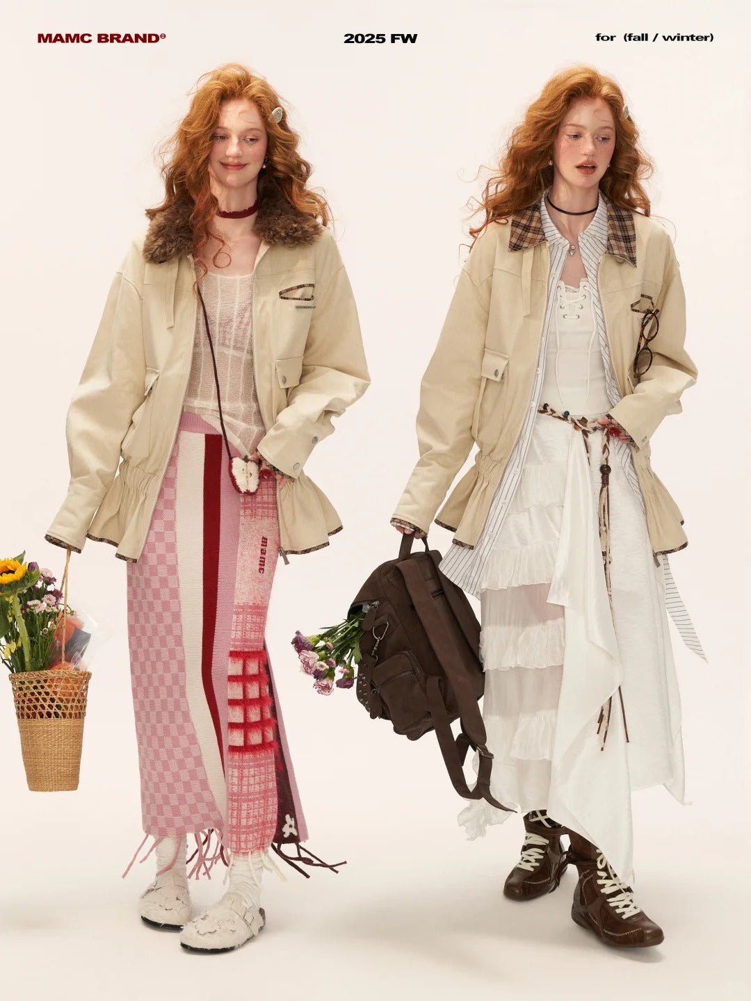MAMC - Off-White Detachable Fur Collar Utility Jacket WE855
