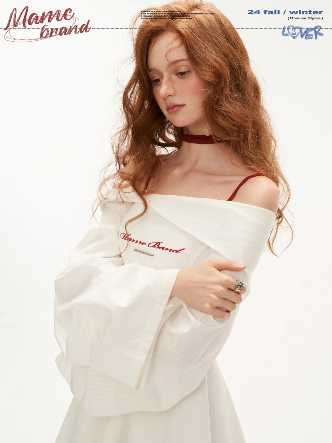 MAMC - One-Shoulder Long-Sleeved Skirt