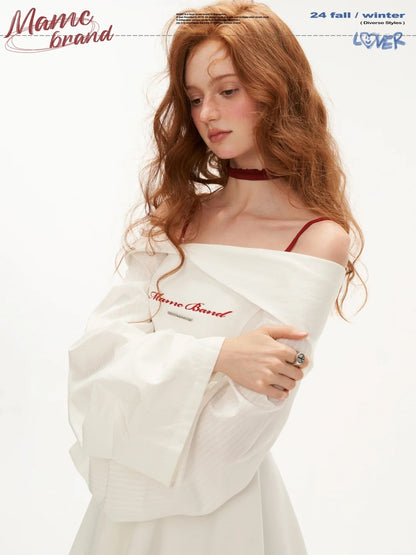 MAMC - One-Shoulder Long-Sleeved Skirt