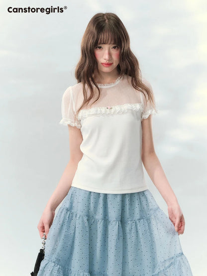“Sea Salt Layers” Polka Dot Princess Skirt Set LL2026150