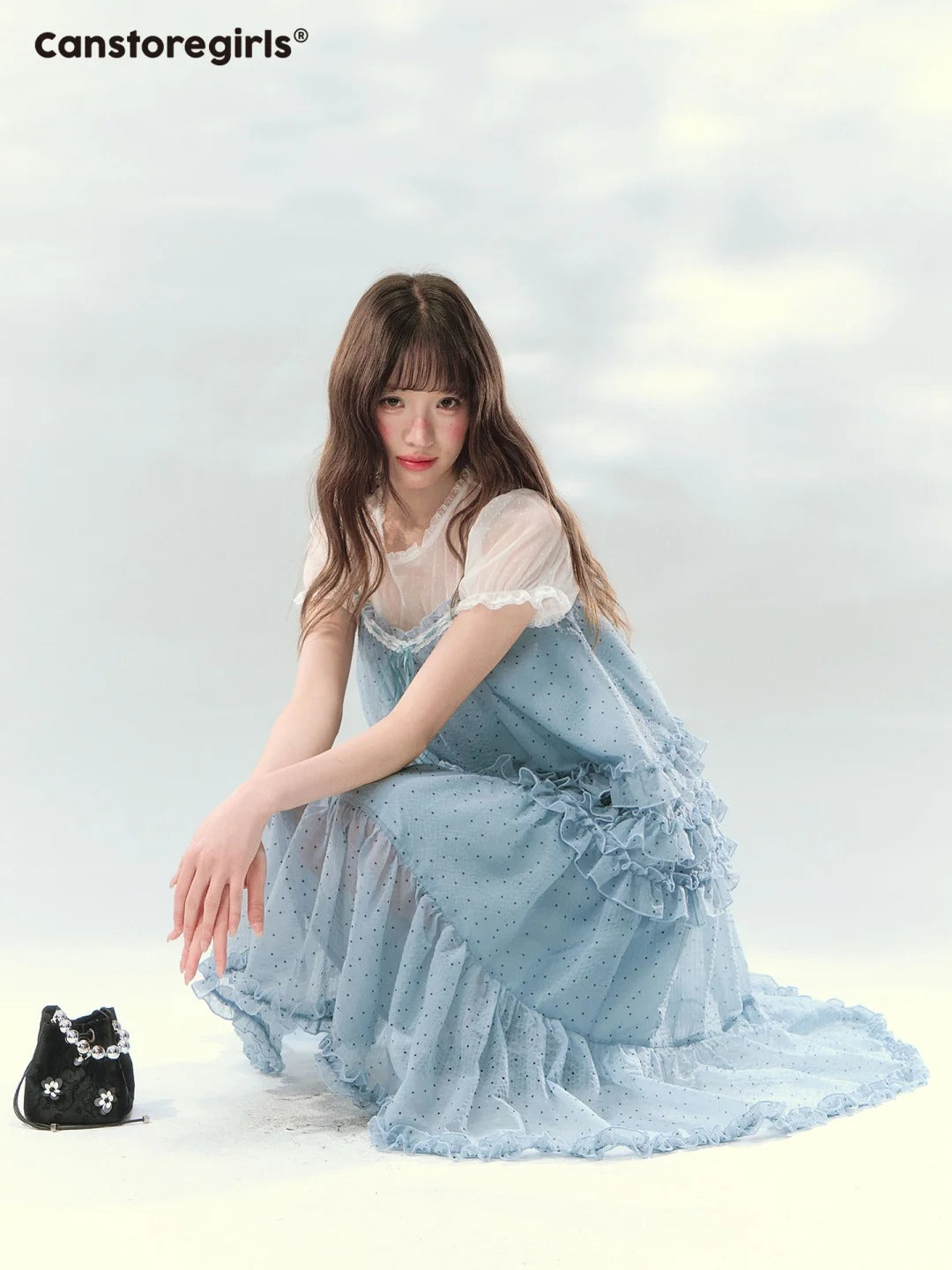 “Sea Salt Layers” Polka Dot Princess Skirt Set LL2026150