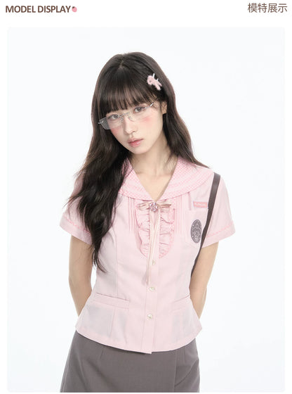 "Macaron Melody" Sailor Collar Set