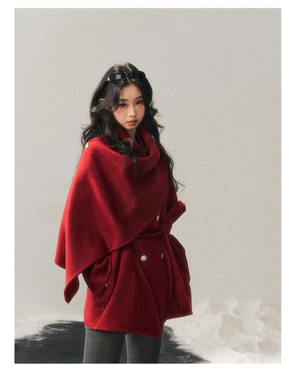 少也眼 "Winter Balsée" Hepburn-Inspired Lambswool Wool Coat