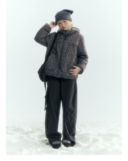Horridale - Charcoal Gray Washed Cargo Barrel Leg Pants