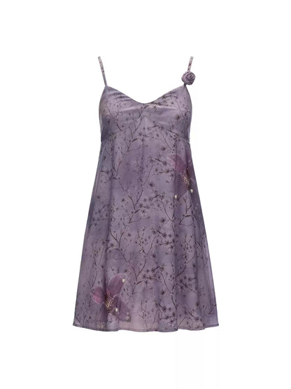 MAMC - Dreamy Lavender Floral Cami Mini Dress WE919