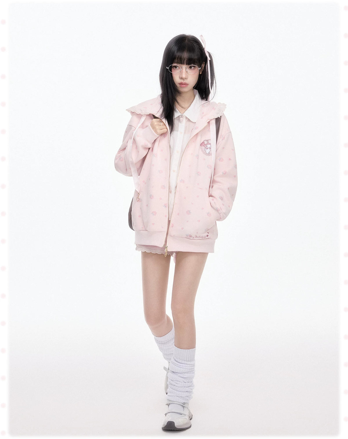 “Daisy Daydream” Pink Floral Oversized Hoodie