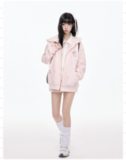 “Daisy Daydream” Pink Floral Oversized Hoodie