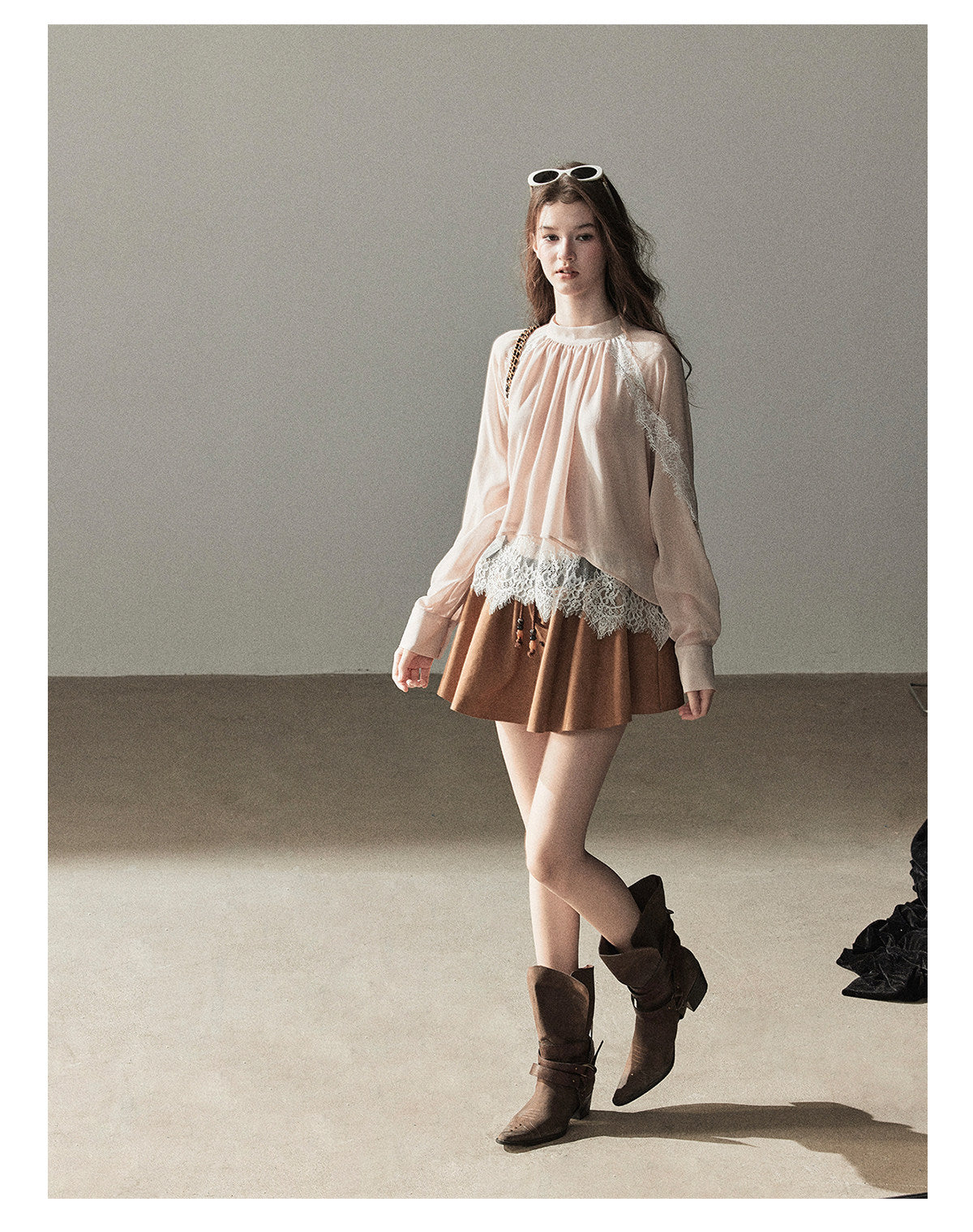 170726 "Blooming Evening Sakura" Soft Pink Lace Cover-Up Blouse
