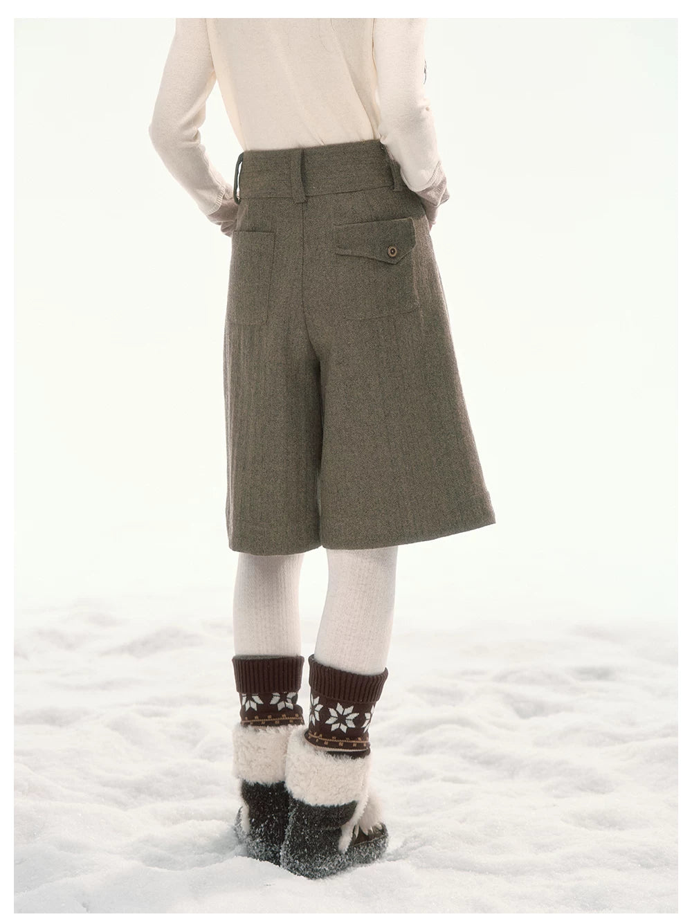 CANSTORE - [FREE GIFT] Frostflower Fair Isle Knit Leg Warmers