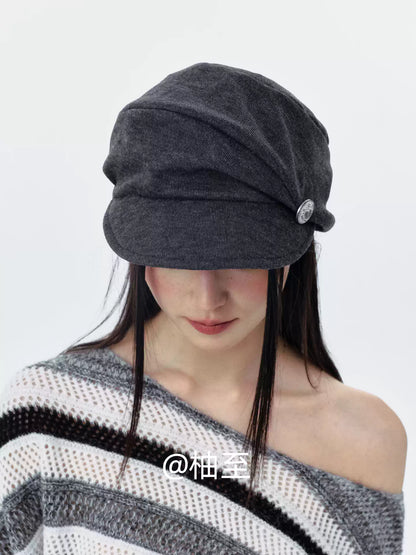Korean Slouchy Newsboy Cap – Casual Street Style Baker Boy Hat