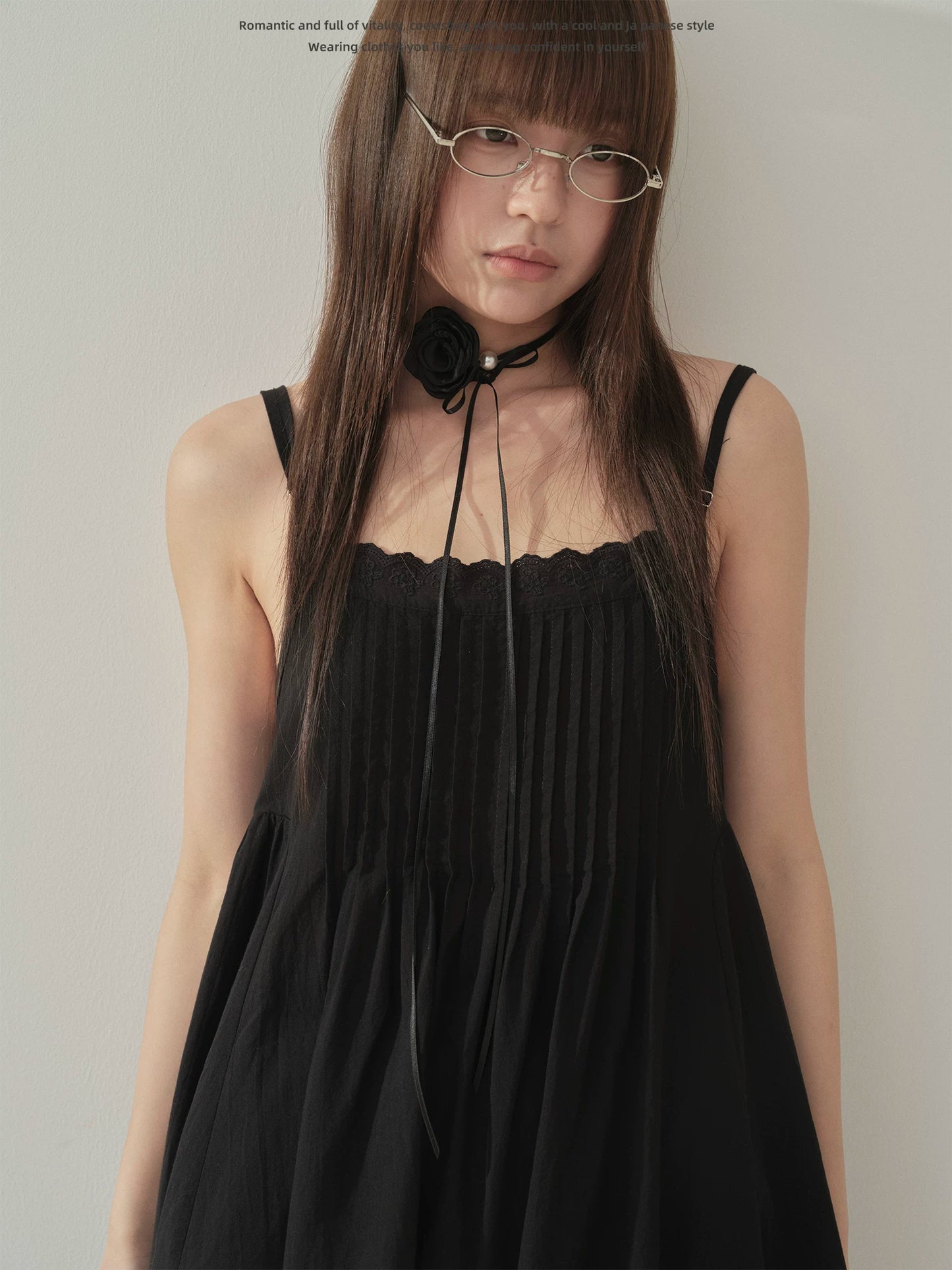"Lace Whisper" Black Layering Lace Cami Top