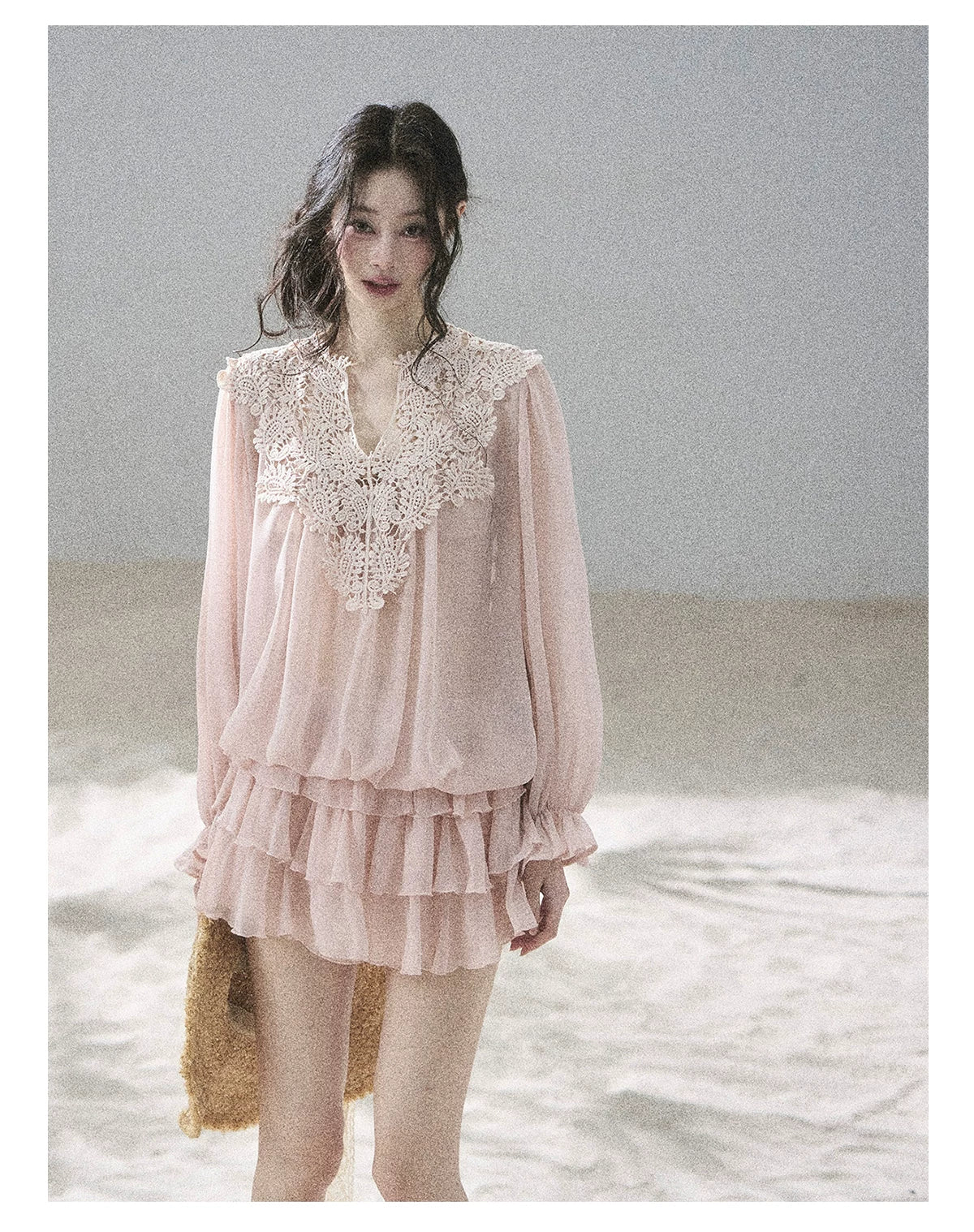 "Flowers on the Breeze" Blush Pink Top & Mini Skirt Two-Piece Set