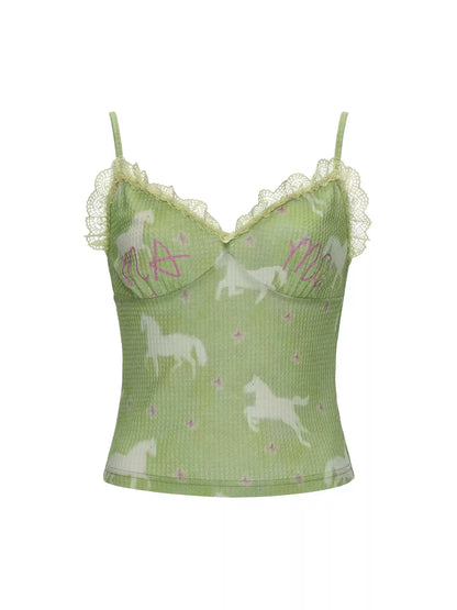 Starry Horse Waffle Knit Cami Top