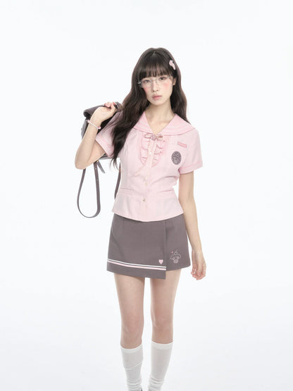 "Macaron Melody" Sailor Collar Set