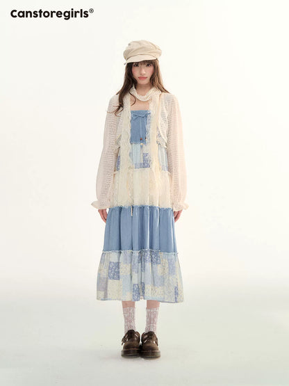 Ivory Lace Tie-Front Cropped Cardigan LL2026105