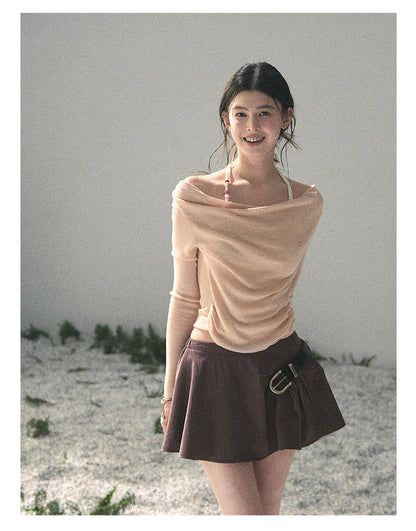 “Sugar Frost Diaries” Soft Mist Pink Layered Halter Top