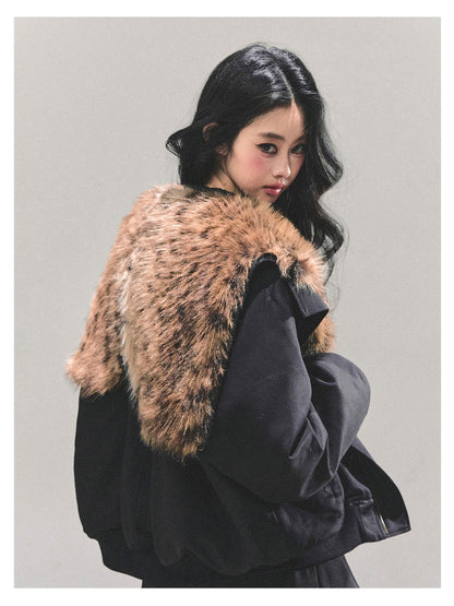"降落在你怀中" Falling Into You Fleece Jacket - Black