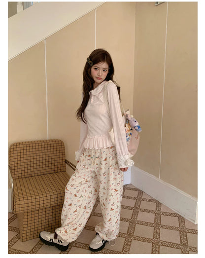 “Dream Pony Picnic” Apricot Pony Print Lounge Pants