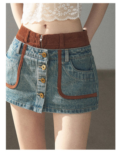 170726 "Closer to the Sun" Vintage Blue Denim Jacket & Skort Set